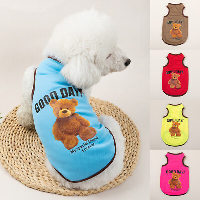Small Floral Small Dog Clothing Dog Vest Dog Clothes Puppy Pet Cat Shirt Summer $2.41