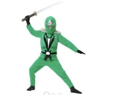 #ad Ninja Vest Boys Halloween Custom Color Green Jade. Sz.Xs $8.99
