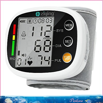 #ad Digital Wrist Blood Pressure Monitor BP Cuff Gauge Heart Rate Machine Black $12.99
