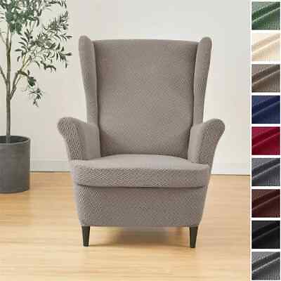#ad Wingback Chair Covers Stretch Cover with Seat Cushion Case Sofa Slipcovers Cover $22.48