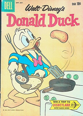 #ad Donald Duck 73 Dell Comics 1960 Cooking Breakfast Eggs Pancakes $24.23