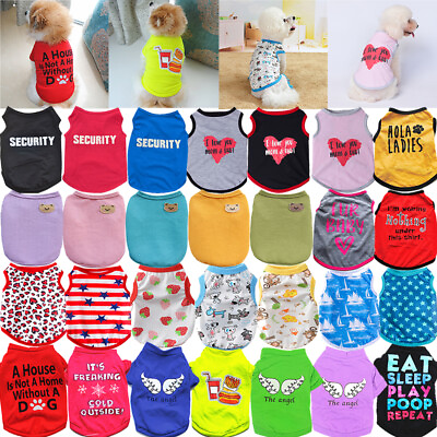 #ad Dog Vest Print Pet Vest Tie dye Cat Clothing Dog Shirt Comfortable Pet Supplies $2.41