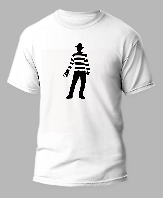 #ad Freddy Halloween Horror White 50 50 T Shirt Sizes S XL $14.99