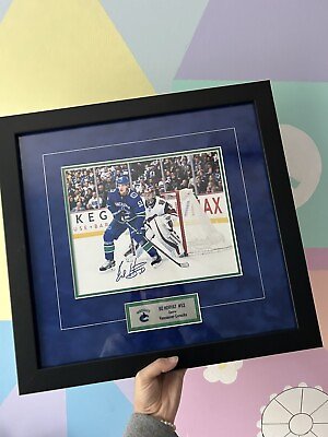 #ad Bo Horvat Vancouver Canucks Autographed Hockey Star Action Frame $100.00