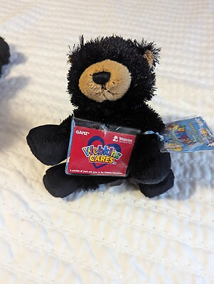 #ad GANZ Webkinz BLACK BEAR Plush Stuffed Animal Toy HM004 No Code $4.99