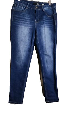 #ad 1822 Denim Adrianna womens skinny jeans size 10 stretch dark wash mid rise $15.99