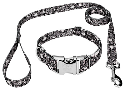 #ad Country Brook Petz® Premium Phantom Skulls Dog Collar and Leash $21.97