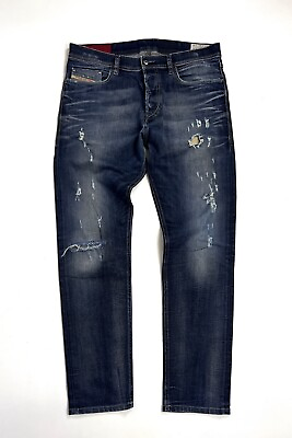#ad DIESEL TEPPHAR Slim Skinny Carrot Blue Denim Stretch Pants Jeans W33 L 30 $29.99
