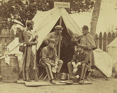#ad Union 7th New York State Militia soldiers at tent New 8x10 US Civil War Photo $8.99