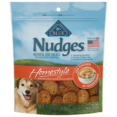 Blue Buffalo Nudges Homestyle Natural Dog Treats Chicken 16oz Bag...... $15.99
