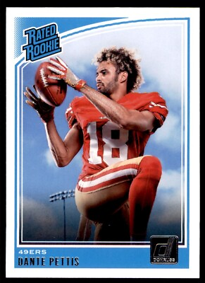 #ad Dante Pettis 2018 Donruss Rookie Rated Card RC #321 San Francisco 49ers $3.69