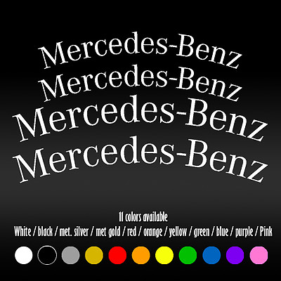 #ad 5quot; X 4quot; Curve Mercedes Benz BBK AMG High Temp Brake Caliper Vinyl Decal sticker $9.17
