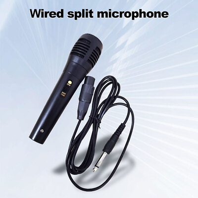 #ad 3.5mm Handheld Wired Microphone Clear Voice Dynamic Mic For Karaoke Singing KTV $9.56