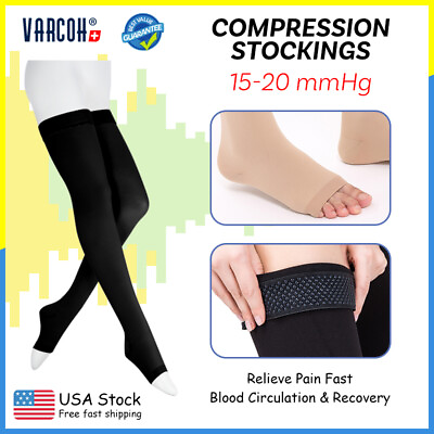 #ad 15 20 mmHg Compression Stockings Nurses Pregnancy Travel Varicose Veins Prevent $29.02