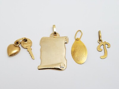 #ad Four Vintage 18k Solid Gold Charm Lot 9439 $288.00