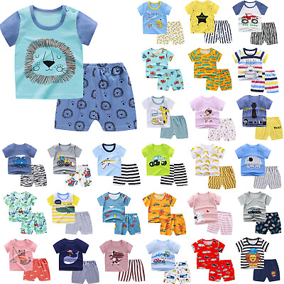 #ad Toddler Kids Baby Boys Tops T shirt Shorts Pants Tracksuit Outfits Clothes Set $13.01