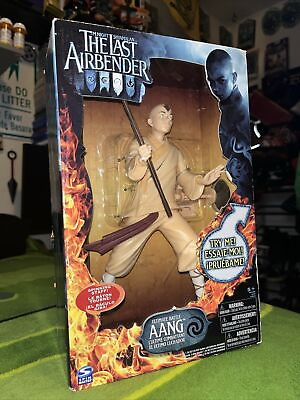 #ad 2010 Spin Master THE LAST AIRBENDER AANG Figure Ultimate Battle Spinning Staff $30.00