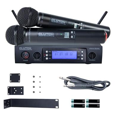 #ad Stage DJ Performance Dual Channel 2 Handheld UHF Wireless Microphone System $158.40