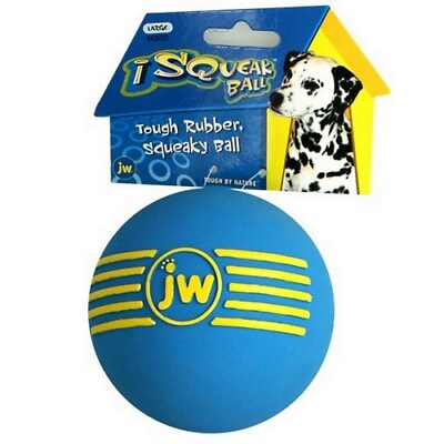 #ad iSqueak Ball Rubber Dog Toy Large 4quot; Diameter $13.45