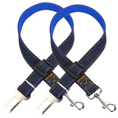 #ad Dog Belt 2 Pack Adjustable Pet Car SeatbeltDog Harness Safety Leads 8860 $8.82