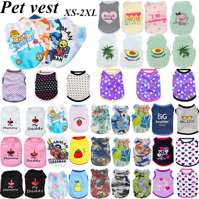 Various Pet Dog Clothes Cat T Shirt Clothing For Small Dogs Puppy Chihuahua Vest $1.99