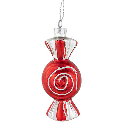 #ad Northlight 4quot; Peppermint Candy Glass Christmas Ornament $11.49