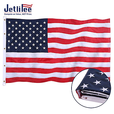 #ad Large American Flag 10x15 ft 420D UV Protected Embroidered US USA Flag $79.98