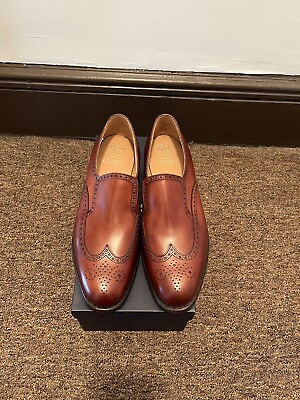#ad PEAL amp; CO. BROOKS BROTHERS Chestnut Brown Wingtip Brogue Loafers US10.5D $698 $325.00