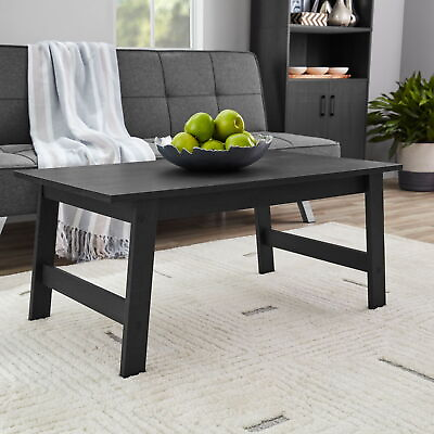 #ad Wood Rectangle Coffee Table Black Finish，Storage Coffee Tables，Modern new $34.99