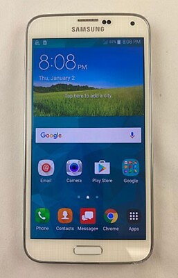 #ad Samsung SM G900V Galaxy S5 Verizon Unlocked Phone GOOD White $34.90
