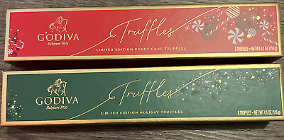 #ad Godiva Holiday Chocolate Limited Edition Truffle Gift Box Set Of 2 x6 Truffles $15.98