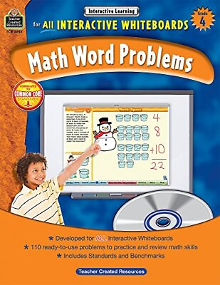 #ad MATH WORD PROBLEMS FOR ALL INTERACTIVE WHITEBOARDS GRADE By Teacher Created NEW $35.95