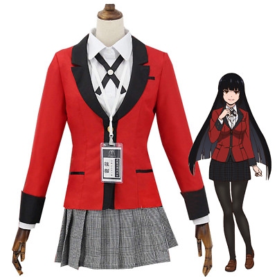 #ad Kakegurui Compulsive Gambler Cosplay Costume School Girl Uniform Jabami Suzui $39.99