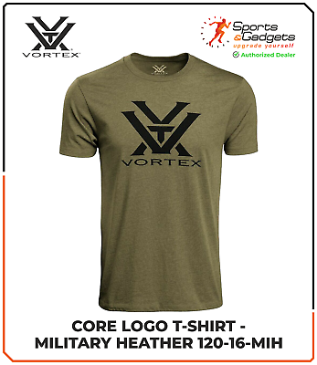 #ad Vortex Optics Logo Short Sleeve T Shirt Men S M L XL 2XL 3XL Military Heather $19.99