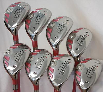 #ad NEW PINK PETITE LADIES ALL RESCUE LADY HYBRIDS WOMENS FULL SET 4 SW GOLF CLUBS $549.95