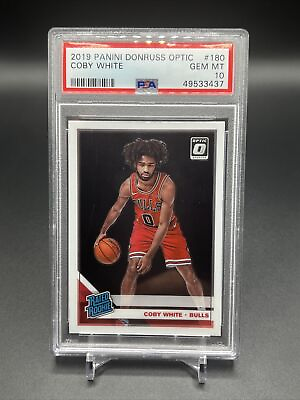 #ad 2019 20 Donruss Optic Coby White Rated Rookie RC #180 PSA 10 GEM MINT Bulls $24.99
