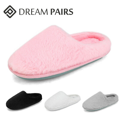 #ad Women#x27;s Plush Fur Lining Slip on Indoor Outdoor Winter House Slippers $11.19