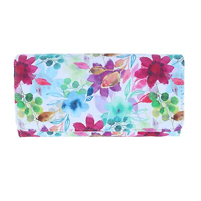 #ad New Buxton Women#x27;s Watercolor Floral Vegan Leather Bianca Organizer Wallet $36.94