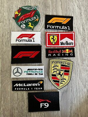 #ad ULTIMATE FORMULA ONE F1 RACING 10 Pack Red Ferrari Grand Prix Iron on PATCHES $45.00