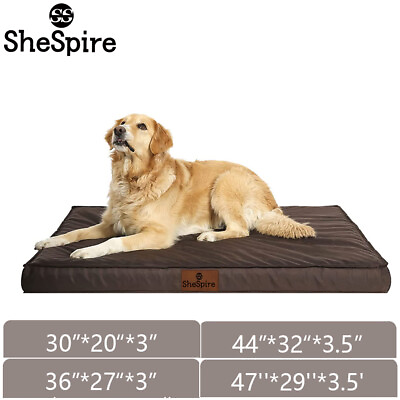 #ad SheSpire Brown Orthopedic Memory Foam Dog Bed Soft Pet Mattress M L XL XXL $34.19