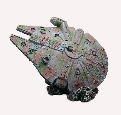 #ad Aquarium Fish Tank Ornament Galactic Kestrel Space Ship 23.5cm. Star Wars Falcon $25.55