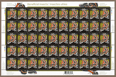 #ad Canada — Full Pane of 50 — 2007 Beneficial Insects Cecropia Moth #2238 MNH $18.00