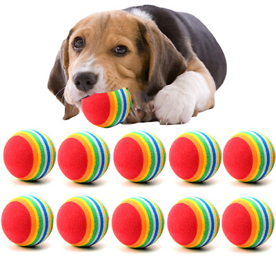 #ad Dog Tennis Balls Pack Puppy Ball Toy Small Set Mini Size Game Pets Chew 10pcs $2.04
