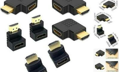 #ad 4K HDMI Adapter Right Left 90° Angle Male to Female Type Port Angled adaptor $2.18