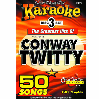 #ad KARAOKE CDG CHARTBUSTER 5073 CONWAY TWITTY 3 DISC BOX SET NEW w SONG LIST $24.99