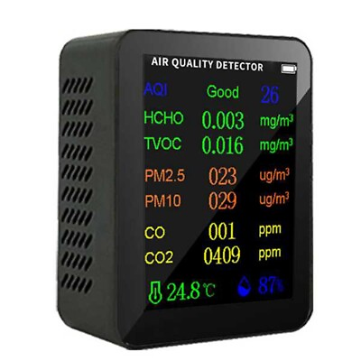 #ad 9 in 1 Portable Air Quality Meter PM2.5 PM10 CO CO2 TVOC HCHO AQI5828 AU $38.99