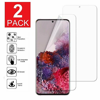 #ad 2x Hydrogel Screen Protector Film For Samsung Galaxy S20 S20 S20 Ultra $3.25
