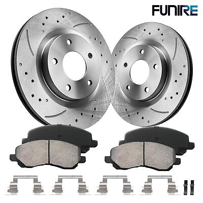 #ad #ad Front Disc Rotors Brake Pads for Chrysler 200 Dodge Caliber Avenger Jeep Compass $52.19
