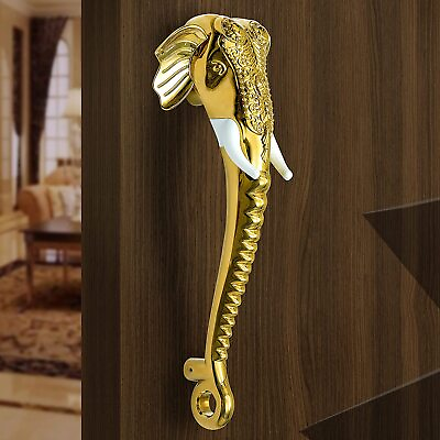#ad Set of 2 Gold Finish Zinc Alloy Door Push Pull Handle for Main Door 12 Inch $949.75
