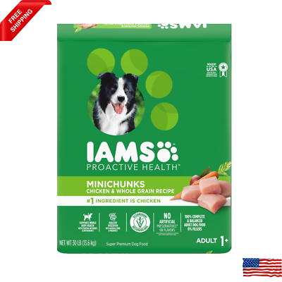 #ad Iams ProActive Health Adult MiniChunks Dry Dog Food 30 lb Free Shipping $32.97